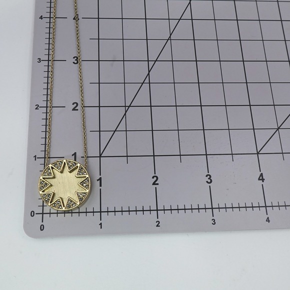 House of Harlow Rhinestone Starburst Necklace Gold Tone Celestial Coachella - Picture 7 of 11